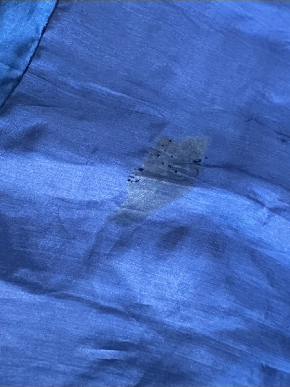 Embroidered Royal Blue Silk Robe - Picture 14 of 15